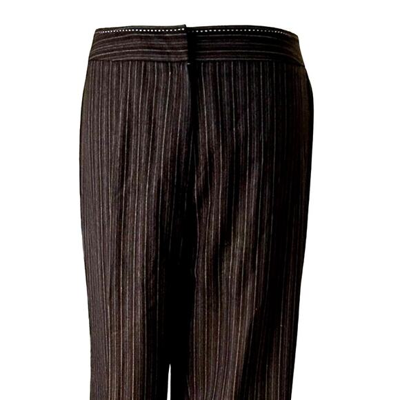 Vintage 90s/00s Albert Nipon Brown Pinstripe Wool Suit – Western Stitching, 2 pc - Picture 8 of 8